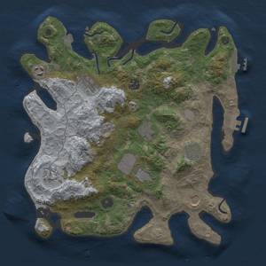 Thumbnail Rust Map: Procedural Map, Size: 3500, Seed: 385578676, 16 Monuments