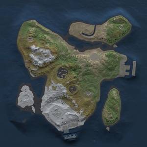 Thumbnail Rust Map: Procedural Map, Size: 2000, Seed: 447265377, 8 Monuments