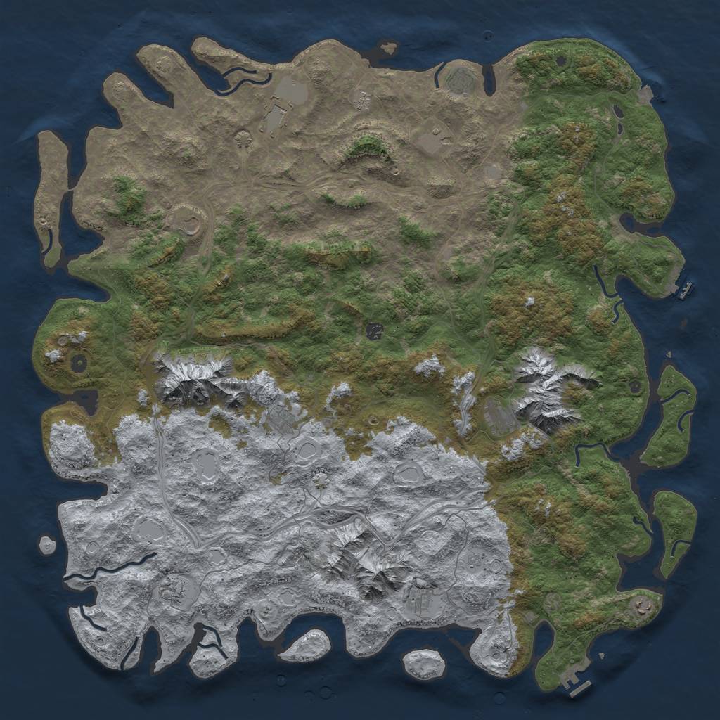 Rust Map: Procedural Map, Size: 6000, Seed: 19452, 19 Monuments