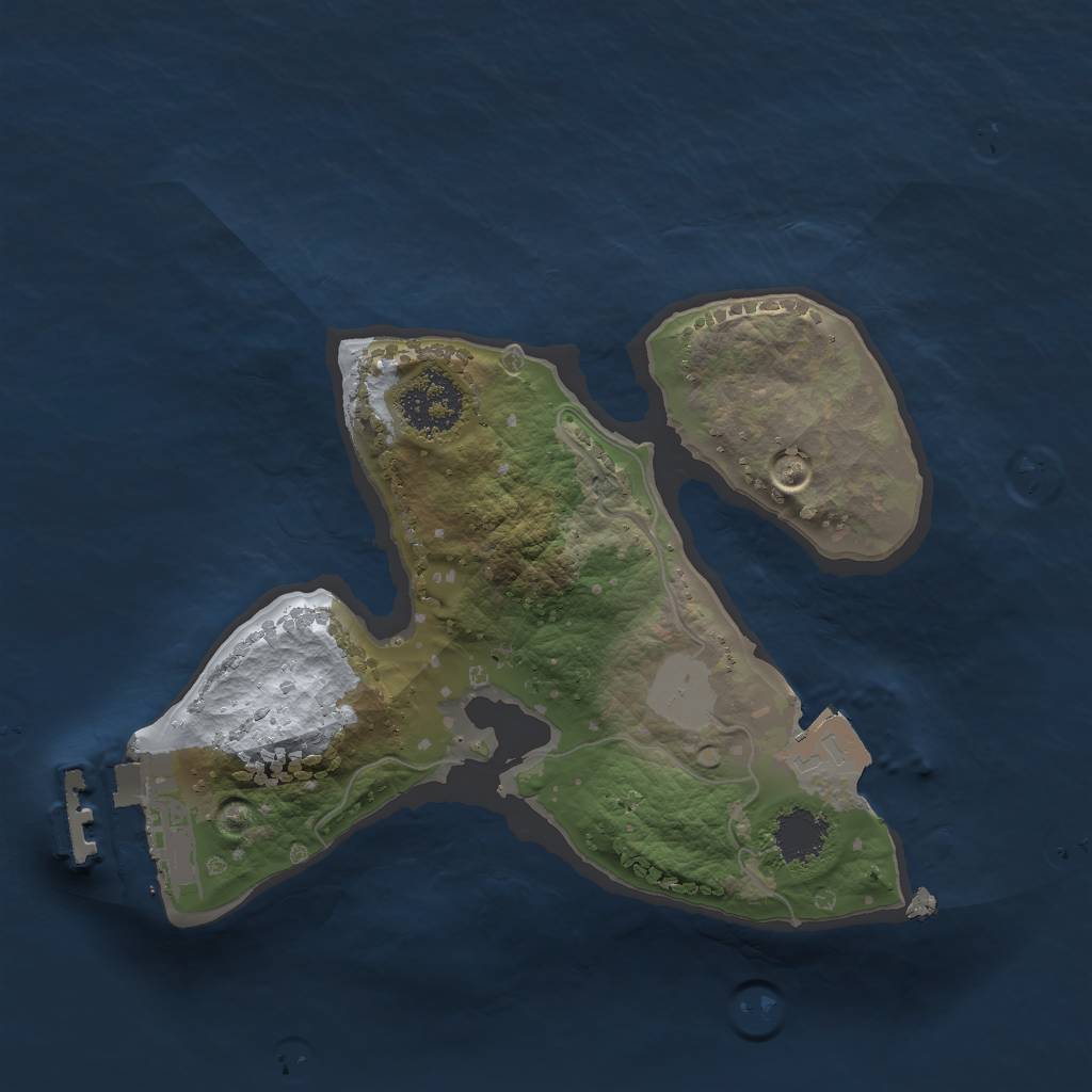 Rust Map: Procedural Map, Size: 1800, Seed: 1722443567, 4 Monuments