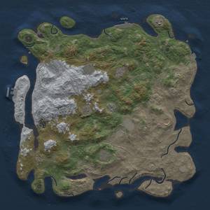 Thumbnail Rust Map: Procedural Map, Size: 4500, Seed: 650418248, 19 Monuments