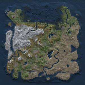 Thumbnail Rust Map: Procedural Map, Size: 4500, Seed: 650418248, 17 Monuments