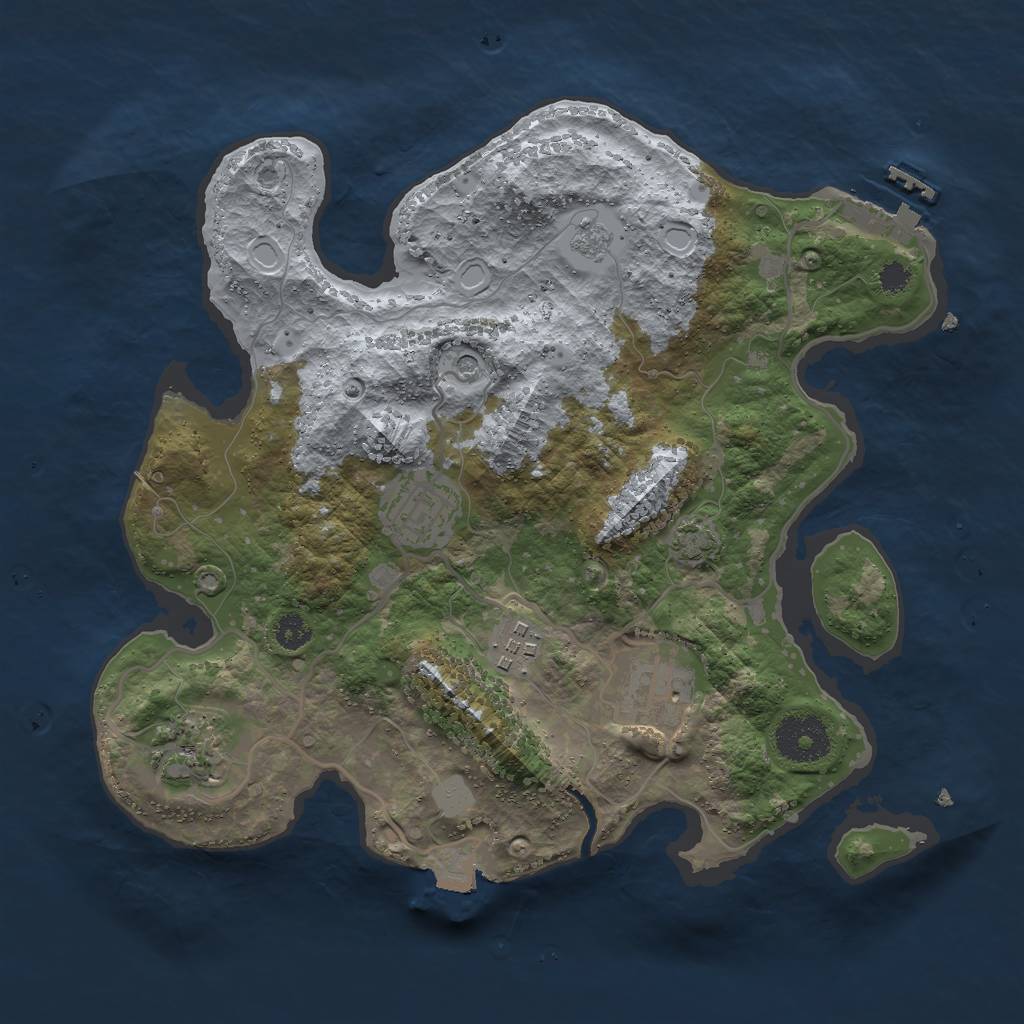 Rust Map: Procedural Map, Size: 3000, Seed: 440, 11 Monuments