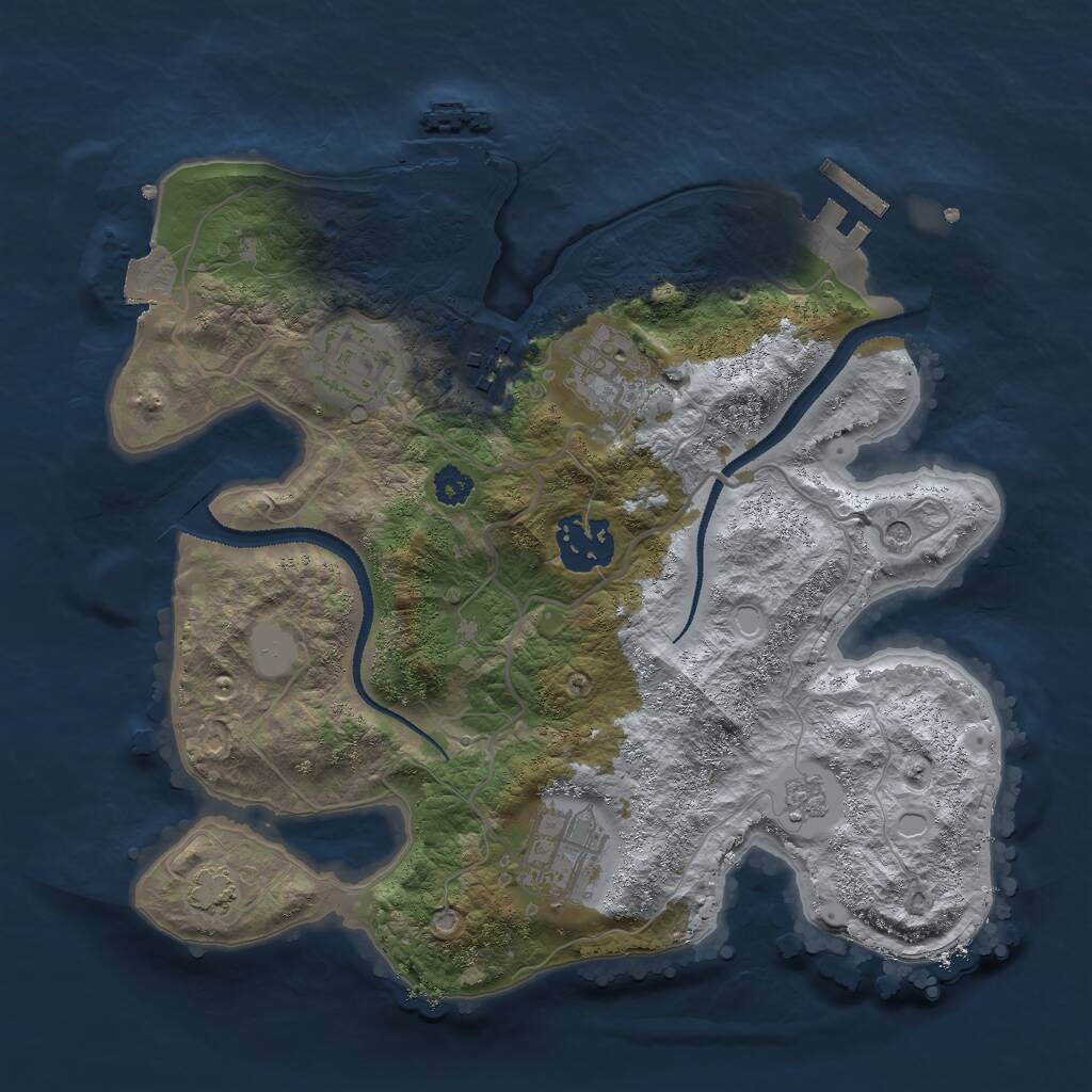 Rust Map: Procedural Map, Size: 2800, Seed: 57705056, 11 Monuments