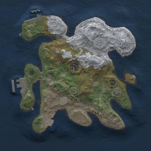 Thumbnail Rust Map: Procedural Map, Size: 2500, Seed: 261956314, 9 Monuments