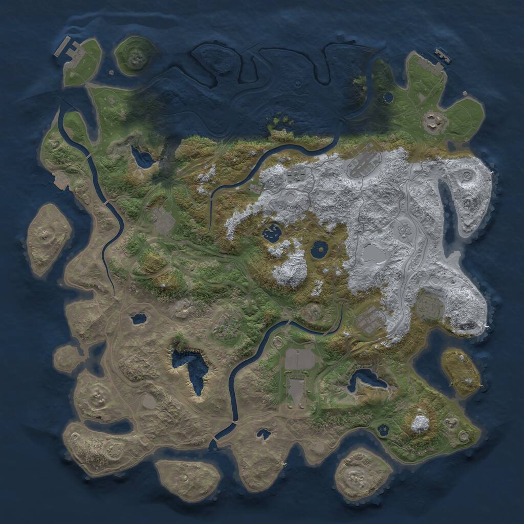 Rust Map: Procedural Map, Size: 4500, Seed: 9678456, 15 Monuments