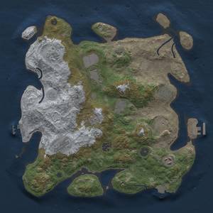 Thumbnail Rust Map: Procedural Map, Size: 3600, Seed: 20309, 17 Monuments