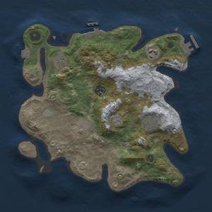 Thumbnail Rust Map: Procedural Map, Size: 3000, Seed: 45689, 14 Monuments