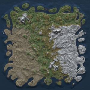 Thumbnail Rust Map: Procedural Map, Size: 6000, Seed: 3311122, 19 Monuments