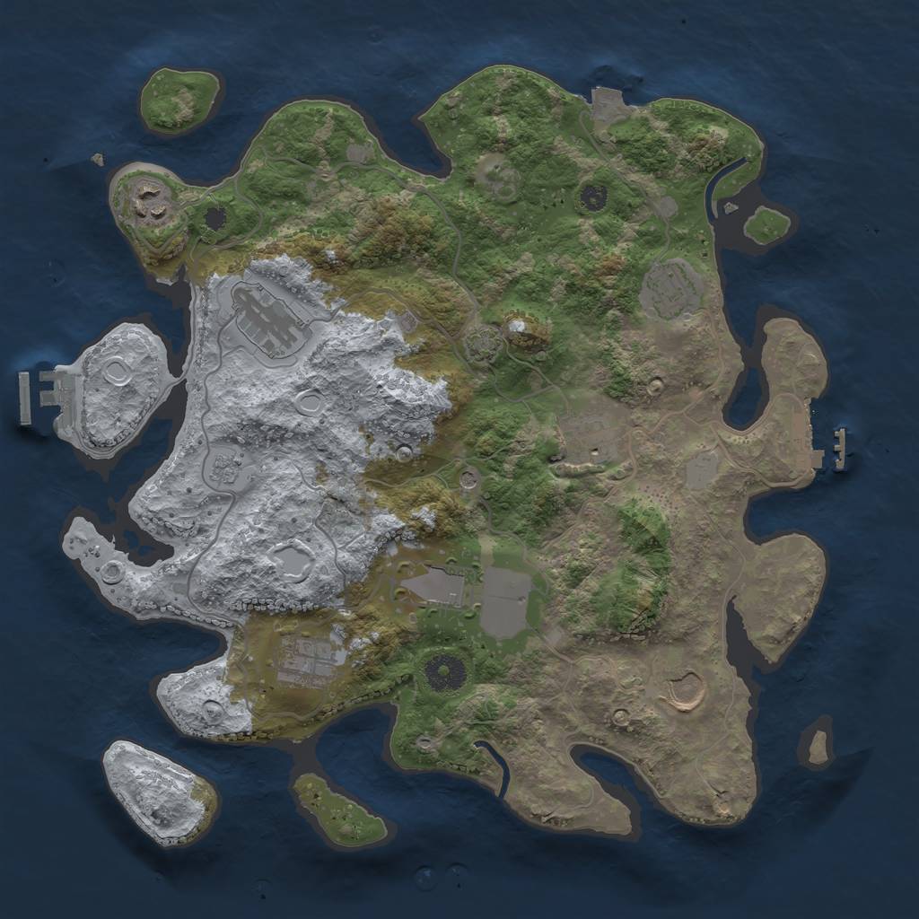 Rust Map: Procedural Map, Size: 3500, Seed: 149911230, 15 Monuments