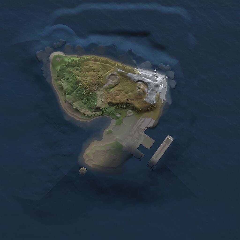 Rust Map: Procedural Map, Size: 1300, Seed: 1234567890, 2 Monuments