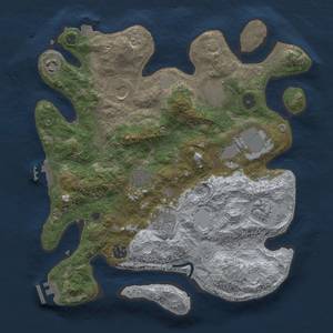 Thumbnail Rust Map: Procedural Map, Size: 3500, Seed: 2024447488, 17 Monuments