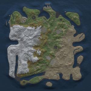 Thumbnail Rust Map: Procedural Map, Size: 3650, Seed: 90934230, 17 Monuments