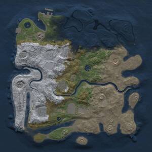 Thumbnail Rust Map: Procedural Map, Size: 3650, Seed: 90934230, 14 Monuments