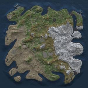 Thumbnail Rust Map: Procedural Map, Size: 4000, Seed: 1596993631, 19 Monuments