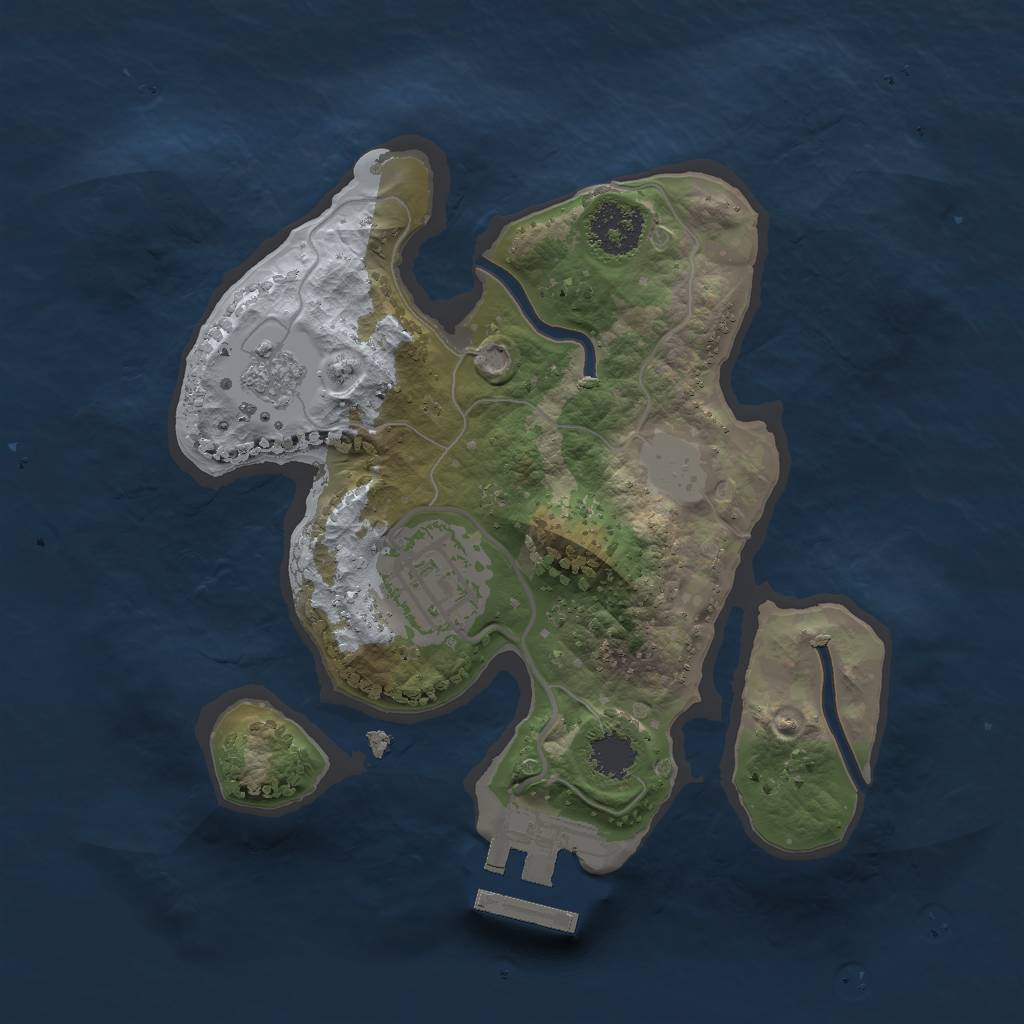 Rust Map: Procedural Map, Size: 2000, Seed: 912131655, 6 Monuments