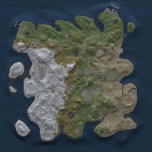 Thumbnail Rust Map: Procedural Map, Size: 3500, Seed: 1353804256, 16 Monuments