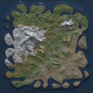 Thumbnail Rust Map: Procedural Map, Size: 5000, Seed: 48287, 19 Monuments