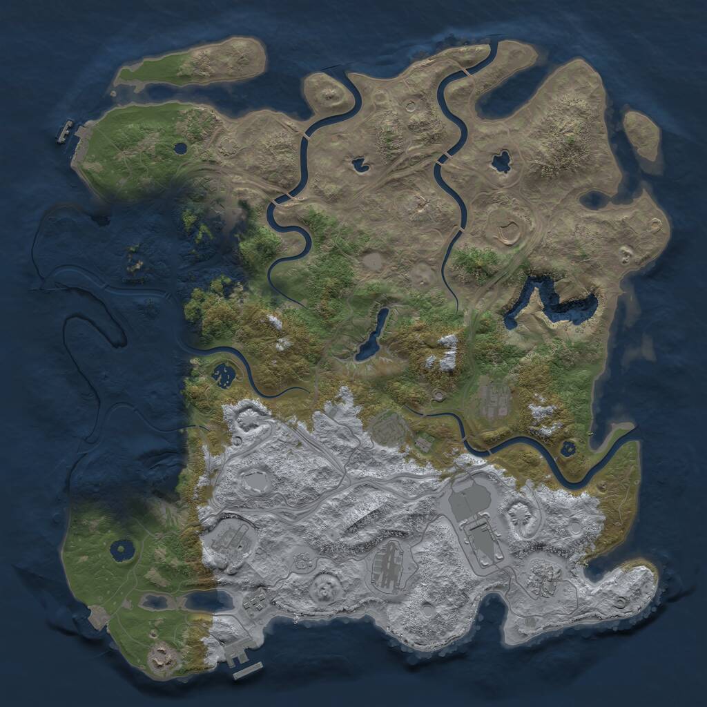 Rust Map: Procedural Map, Size: 4587, Seed: 706571361, 17 Monuments