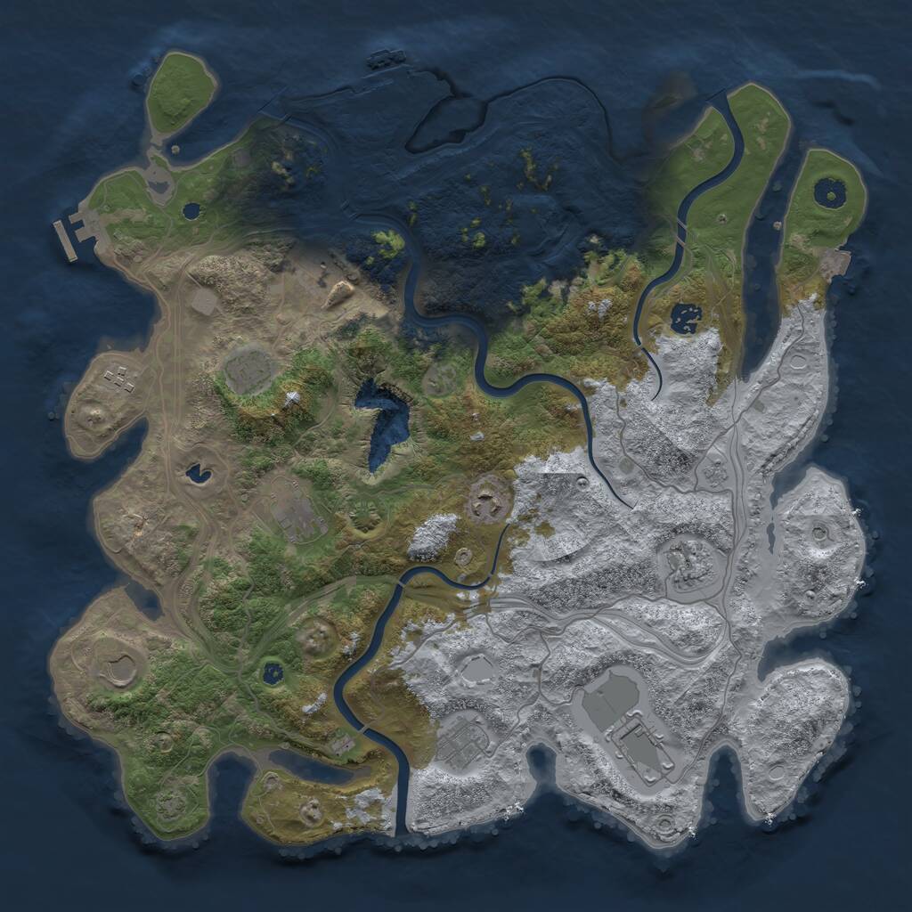 Rust Map: Procedural Map, Size: 4300, Seed: 62570194, 16 Monuments