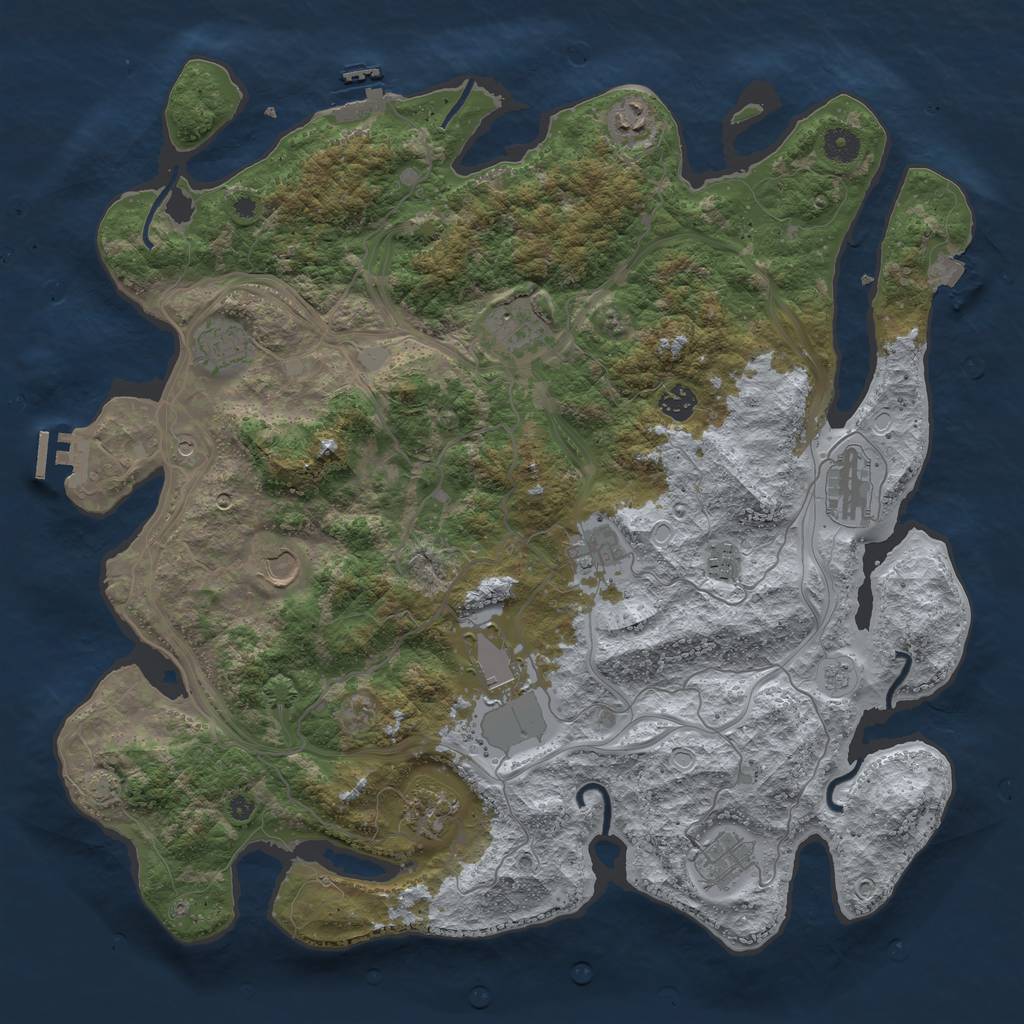 Rust Map: Procedural Map, Size: 4300, Seed: 62570194, 19 Monuments