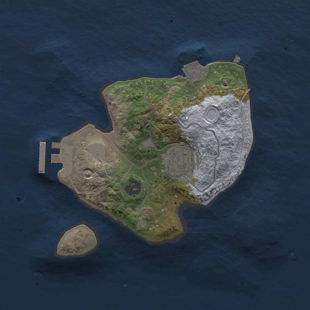 Rust Map: Procedural Map, Size: 2000, Seed: 361400892, 5 Monuments