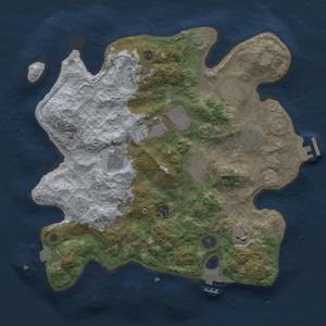 Thumbnail Rust Map: Procedural Map, Size: 3500, Seed: 1921959792, 17 Monuments