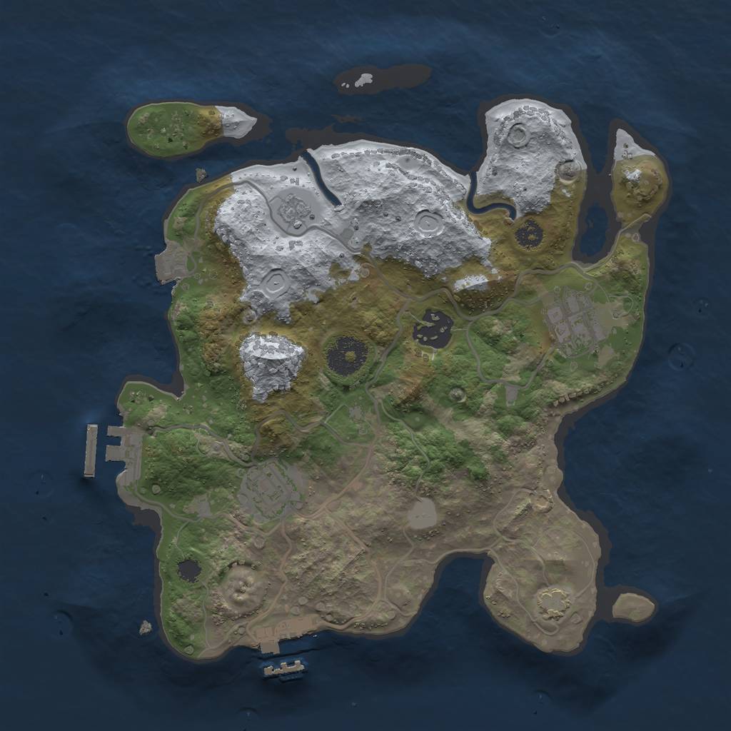 Rust Map: Procedural Map, Size: 2800, Seed: 1993, 10 Monuments