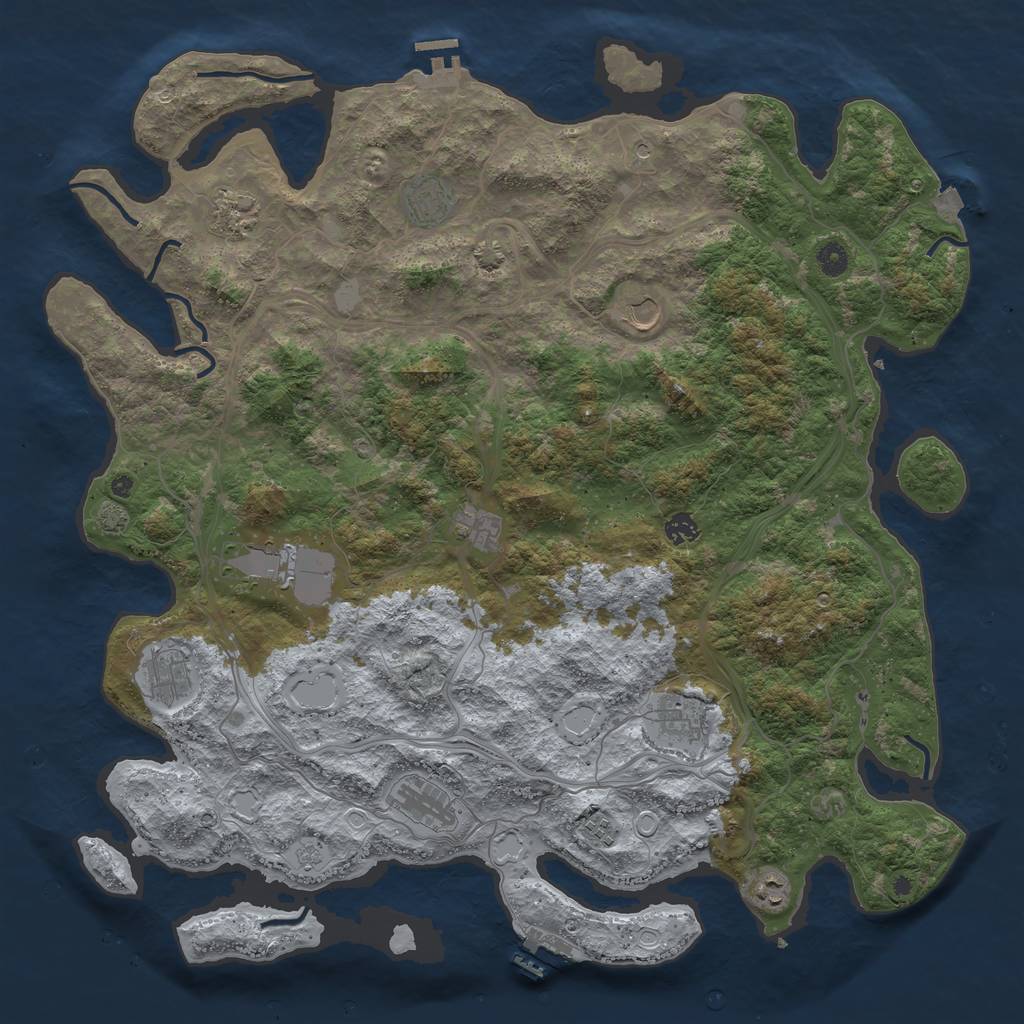 Rust Map: Procedural Map, Size: 4750, Seed: 198317489, 19 Monuments