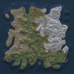 Thumbnail Rust Map: Procedural Map, Size: 4000, Seed: 230085933, 19 Monuments