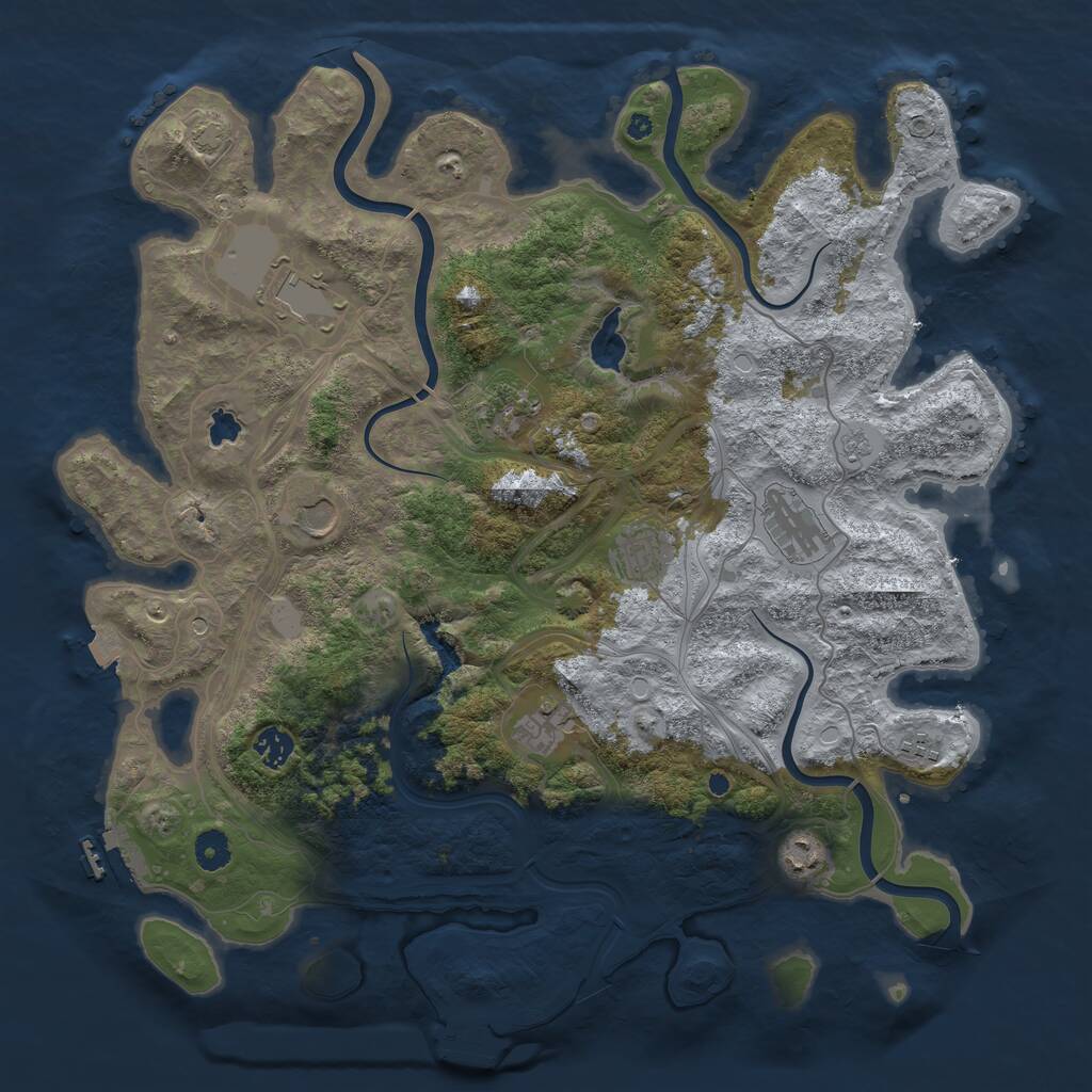 Rust Map: Procedural Map, Size: 4250, Seed: 66858, 15 Monuments