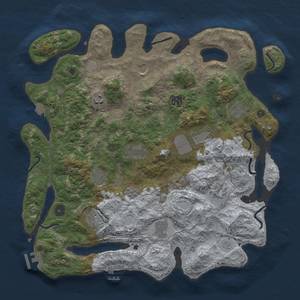 Thumbnail Rust Map: Procedural Map, Size: 4000, Seed: 238927201, 19 Monuments