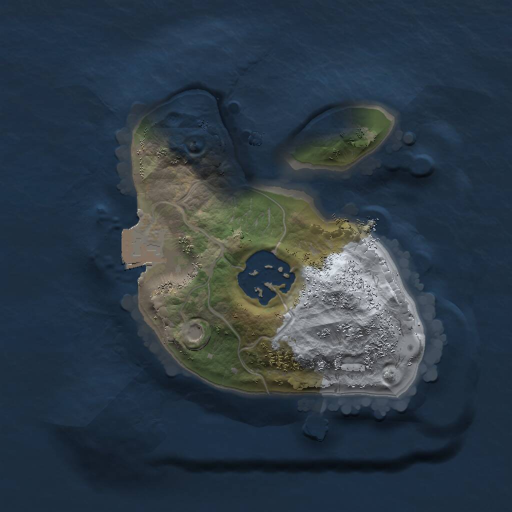 Rust Map: Procedural Map, Size: 1500, Seed: 84917, 2 Monuments