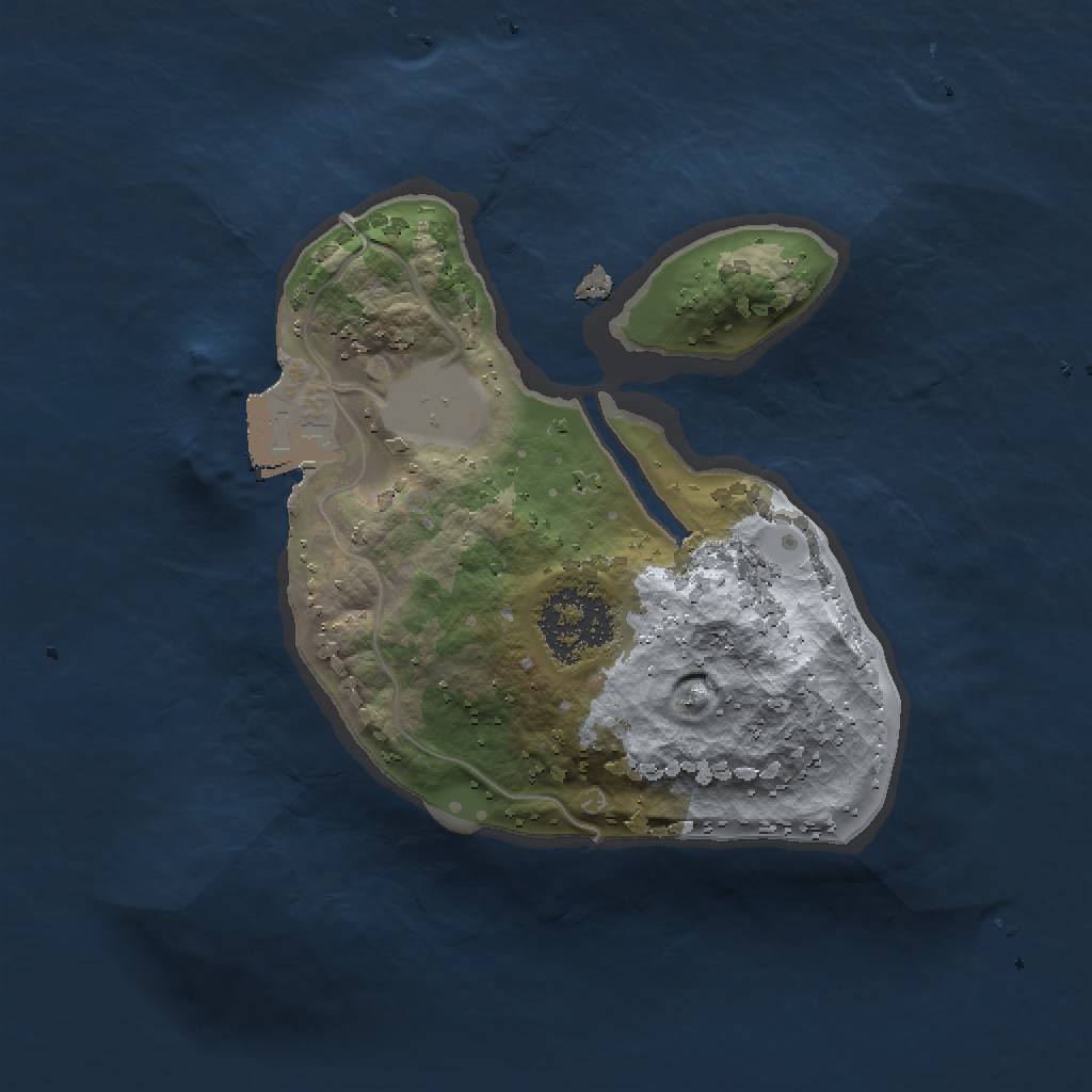 Rust Map: Procedural Map, Size: 1500, Seed: 84917, 3 Monuments