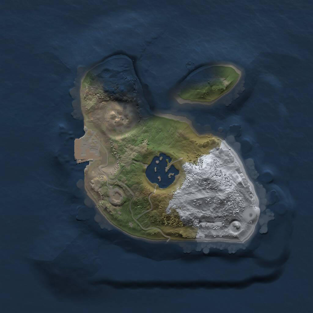 Rust Map: Procedural Map, Size: 1500, Seed: 84917, 2 Monuments