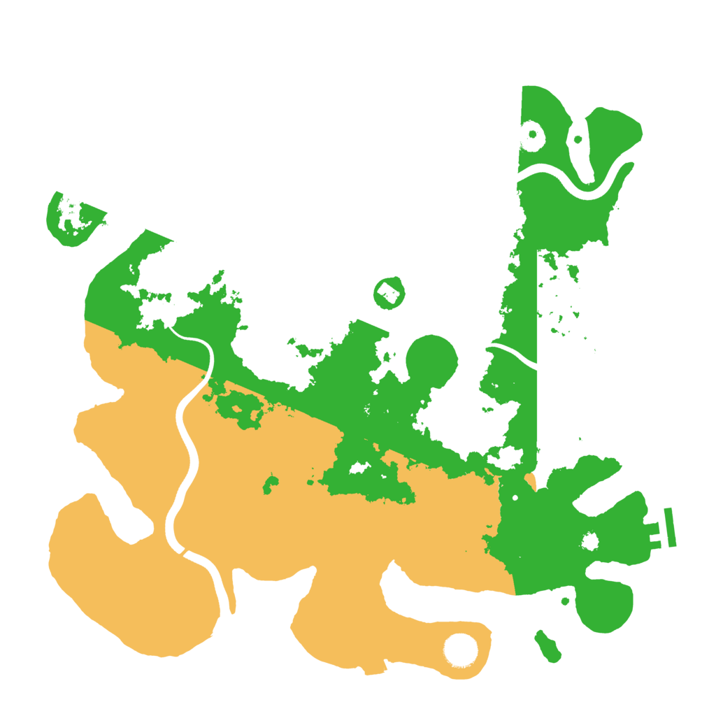 Biome Rust Map: Procedural Map, Size: 3700, Seed: 48284400