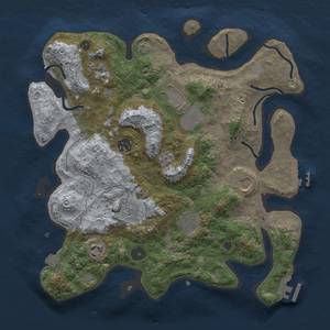 Thumbnail Rust Map: Procedural Map, Size: 3500, Seed: 223730873, 16 Monuments