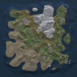 Thumbnail Rust Map: Procedural Map, Size: 3500, Seed: 45688, 18 Monuments