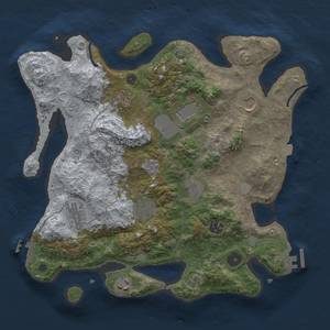 Thumbnail Rust Map: Procedural Map, Size: 3500, Seed: 237788068, 17 Monuments