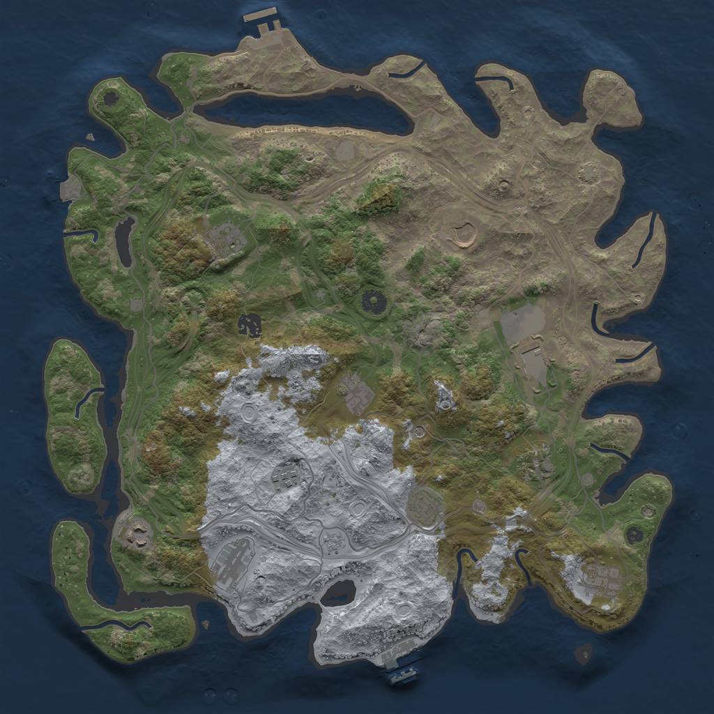 Rust Map: Procedural Map, Size: 4250, Seed: 1497956997, 19 Monuments