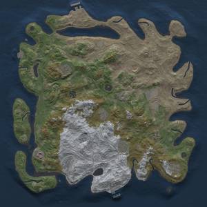 Thumbnail Rust Map: Procedural Map, Size: 4250, Seed: 1497956997, 19 Monuments