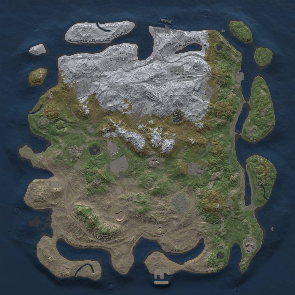 Rust Map: Procedural Map, Size: 4250, Seed: 1470338276, 19 Monuments