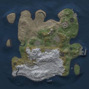 Thumbnail Rust Map: Procedural Map, Size: 3000, Seed: 984021, 14 Monuments