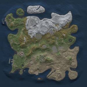 Thumbnail Rust Map: Procedural Map, Size: 3500, Seed: 1920673092, 15 Monuments