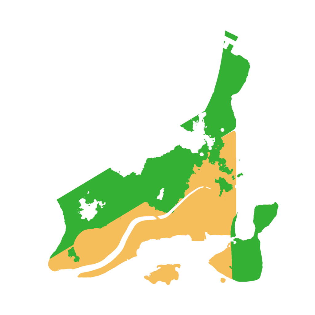Biome Rust Map: Procedural Map, Size: 2500, Seed: 1224670647