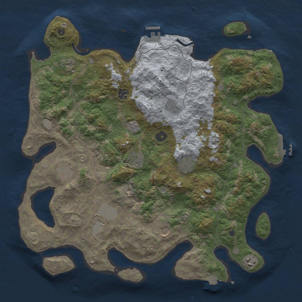 Rust Map: Procedural Map, Size: 4200, Seed: 4206942, 18 Monuments
