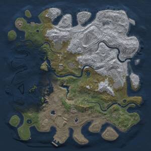 Thumbnail Rust Map: Procedural Map, Size: 4500, Seed: 2137741734, 15 Monuments