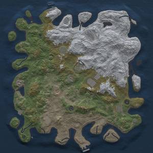 Thumbnail Rust Map: Procedural Map, Size: 4500, Seed: 2137741734, 19 Monuments