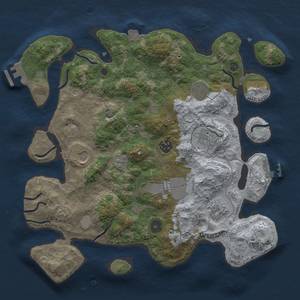 Thumbnail Rust Map: Procedural Map, Size: 3500, Seed: 87549167, 15 Monuments