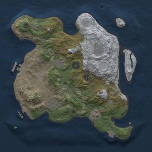 Thumbnail Rust Map: Procedural Map, Size: 3000, Seed: 1698458843, 13 Monuments